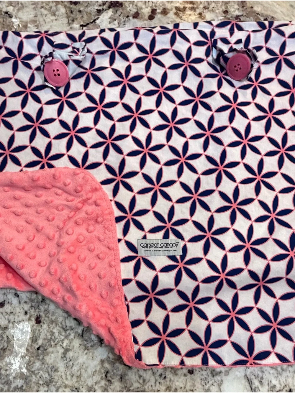 3 Vintage Baby Blanket Lot Carters Kyle & Deena CarSeat Canopy